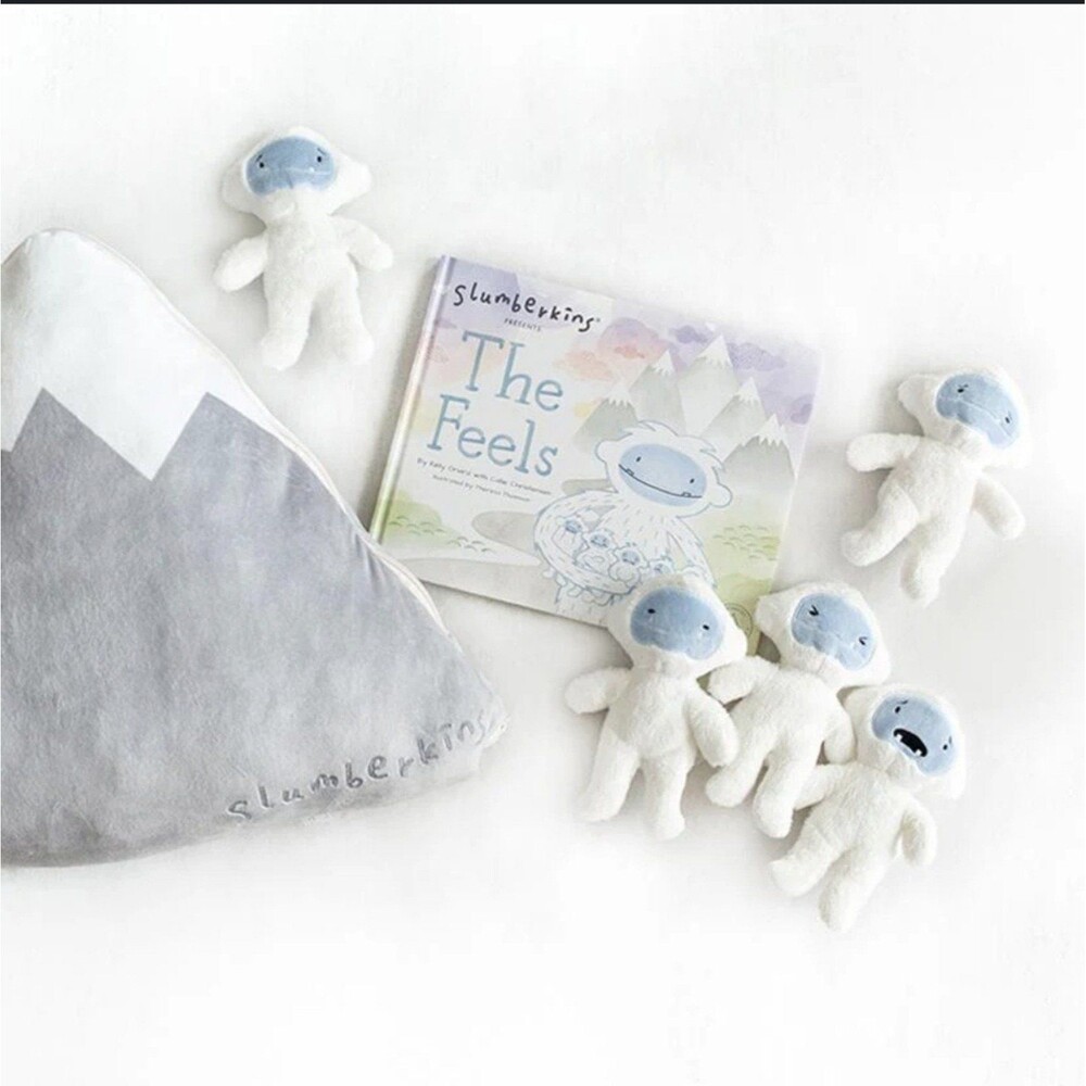 Yeti Snuggler and Book Set - Gray and White